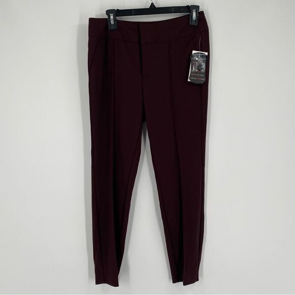 Miraclesuit Women’s Burgundy Stretchy Skinny Pants size 6 - Picture 1 of 3